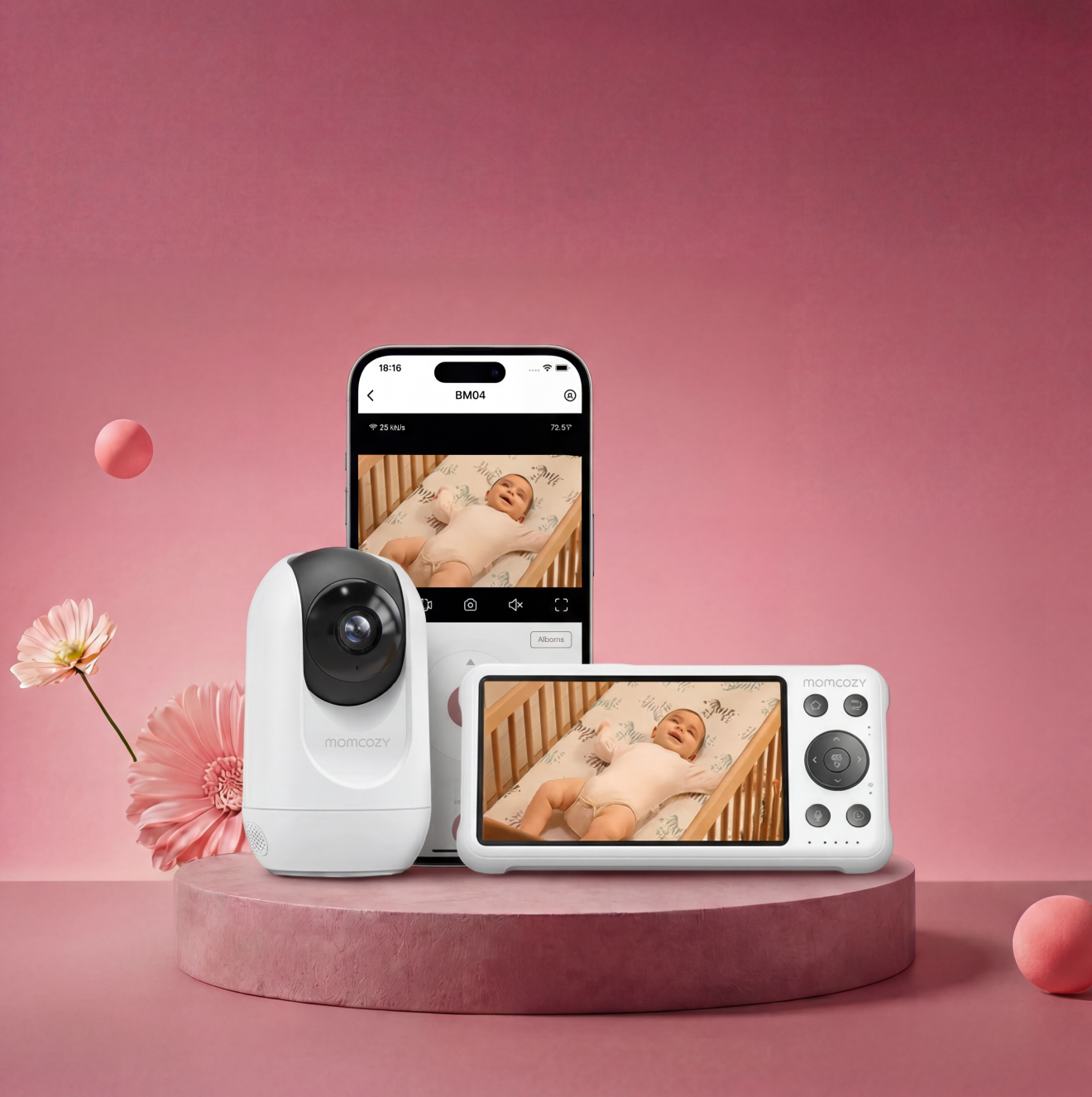 Momcozy 5-Inch Dual-mode Smart Baby Monitor-BM04
