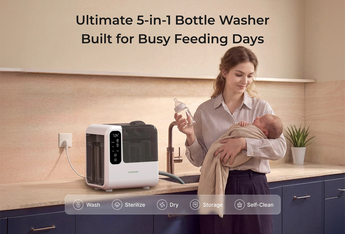 New Momcozy DeepClean Baby Bottle Washer and Sterilizer (D8)