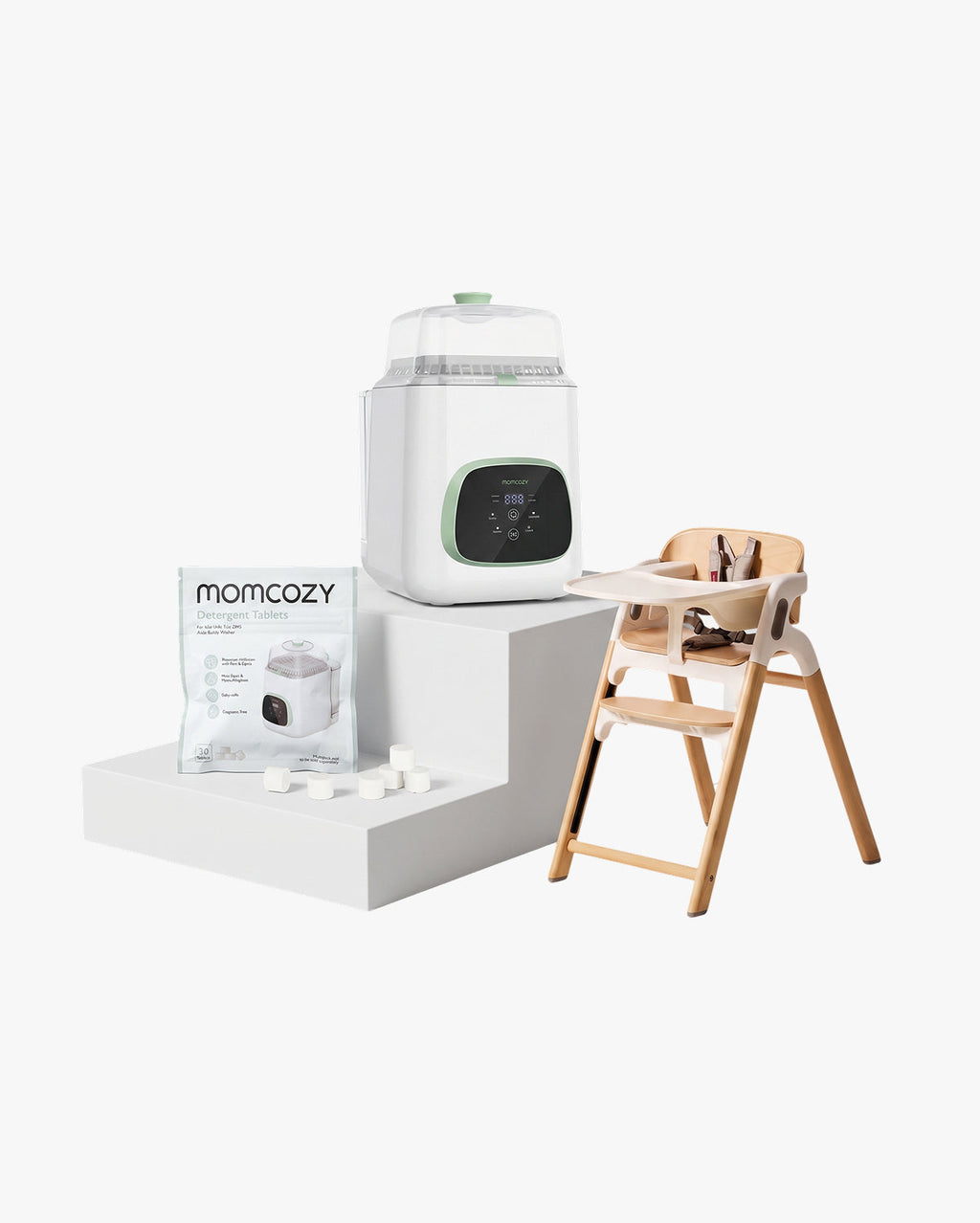 Clean & Feeding Bundle Bottle Washer High Chair Washing Block