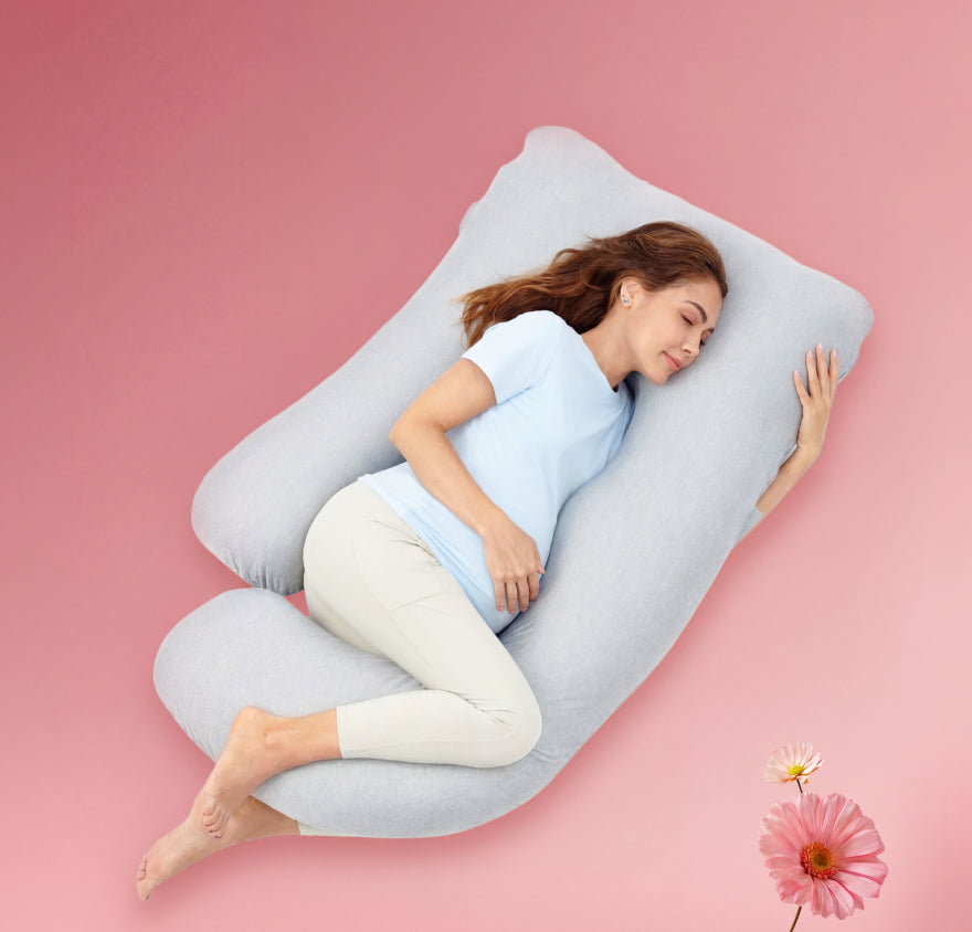 U Shaped Cooling Fabric Pregnancy Pillow