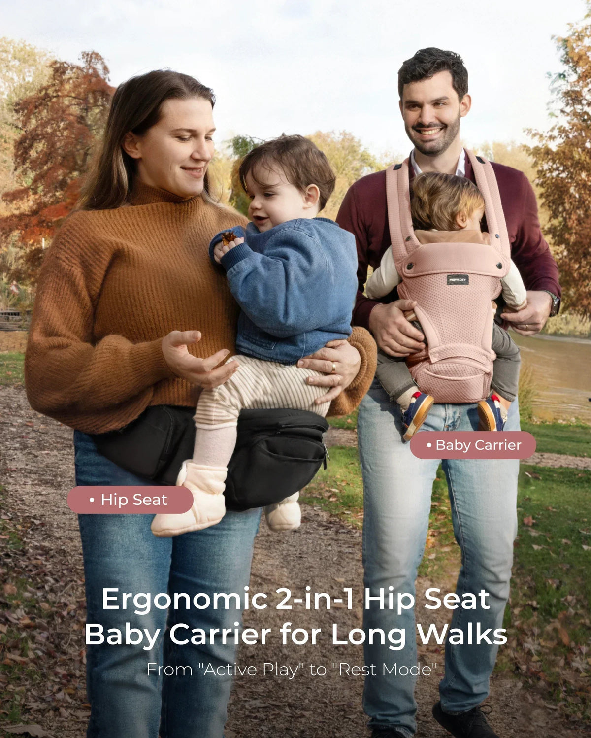 Move2Fit 2-in-1 Ergonomic Hip Seat Baby Carrier