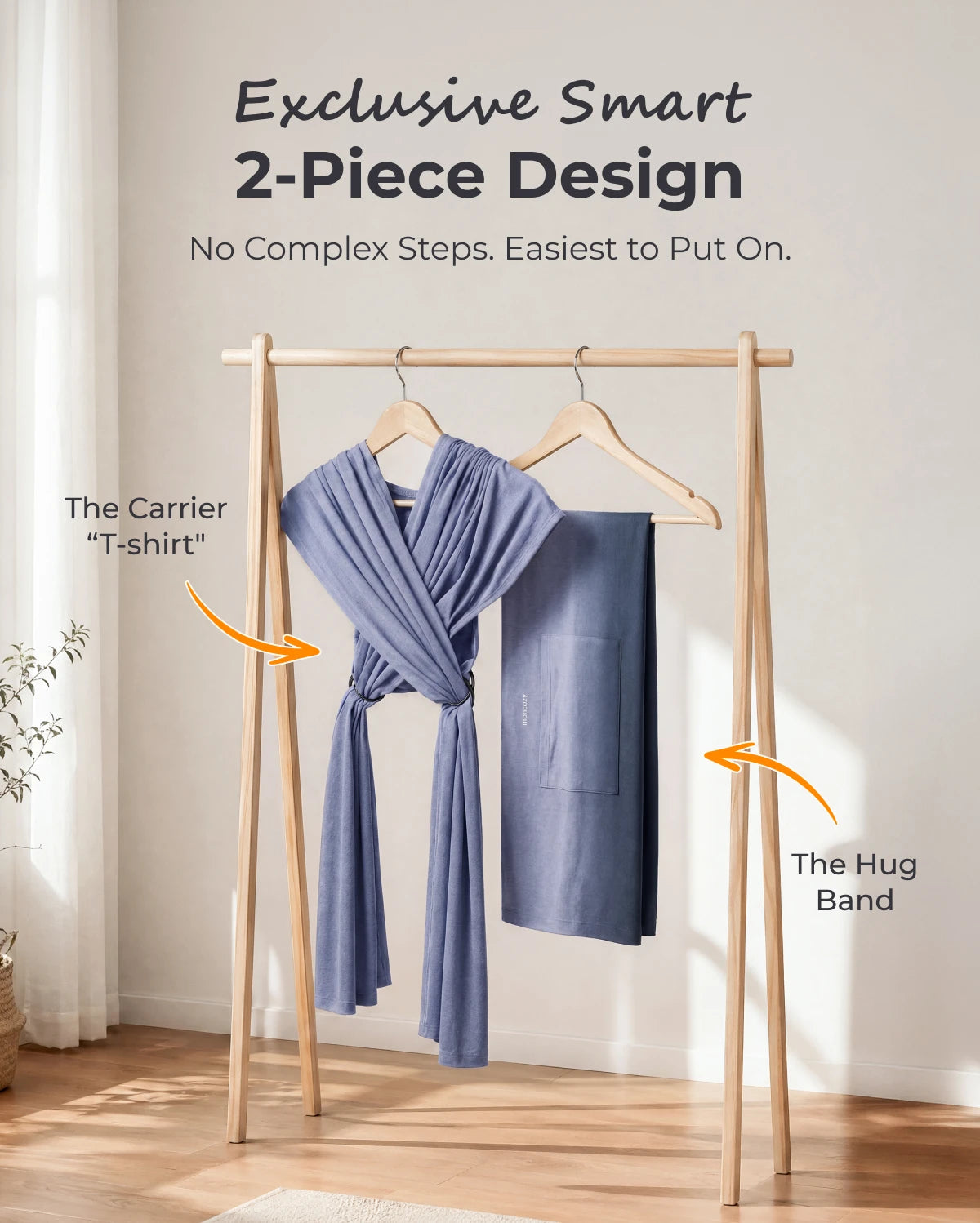 Easy to Wear Hands Free - Baby Wrap Carrier