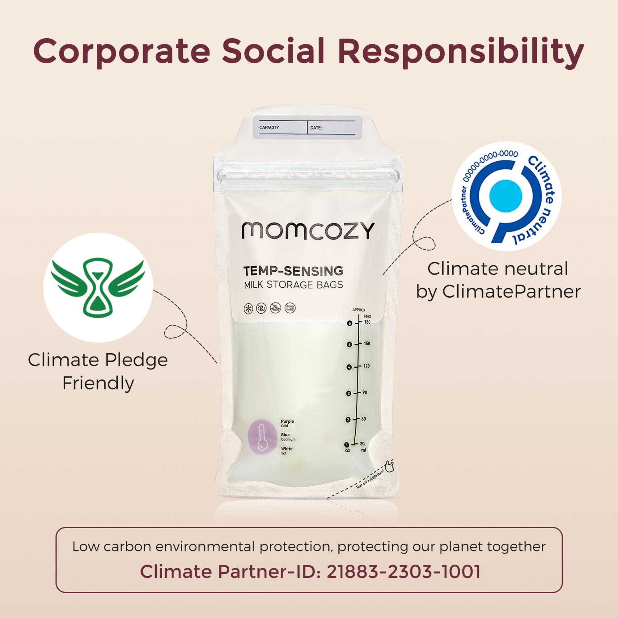 On-the-Go Pumping Bundle: Mobile Style™ Breast Pump | M6 + 120 Breastmilk Storage Bags