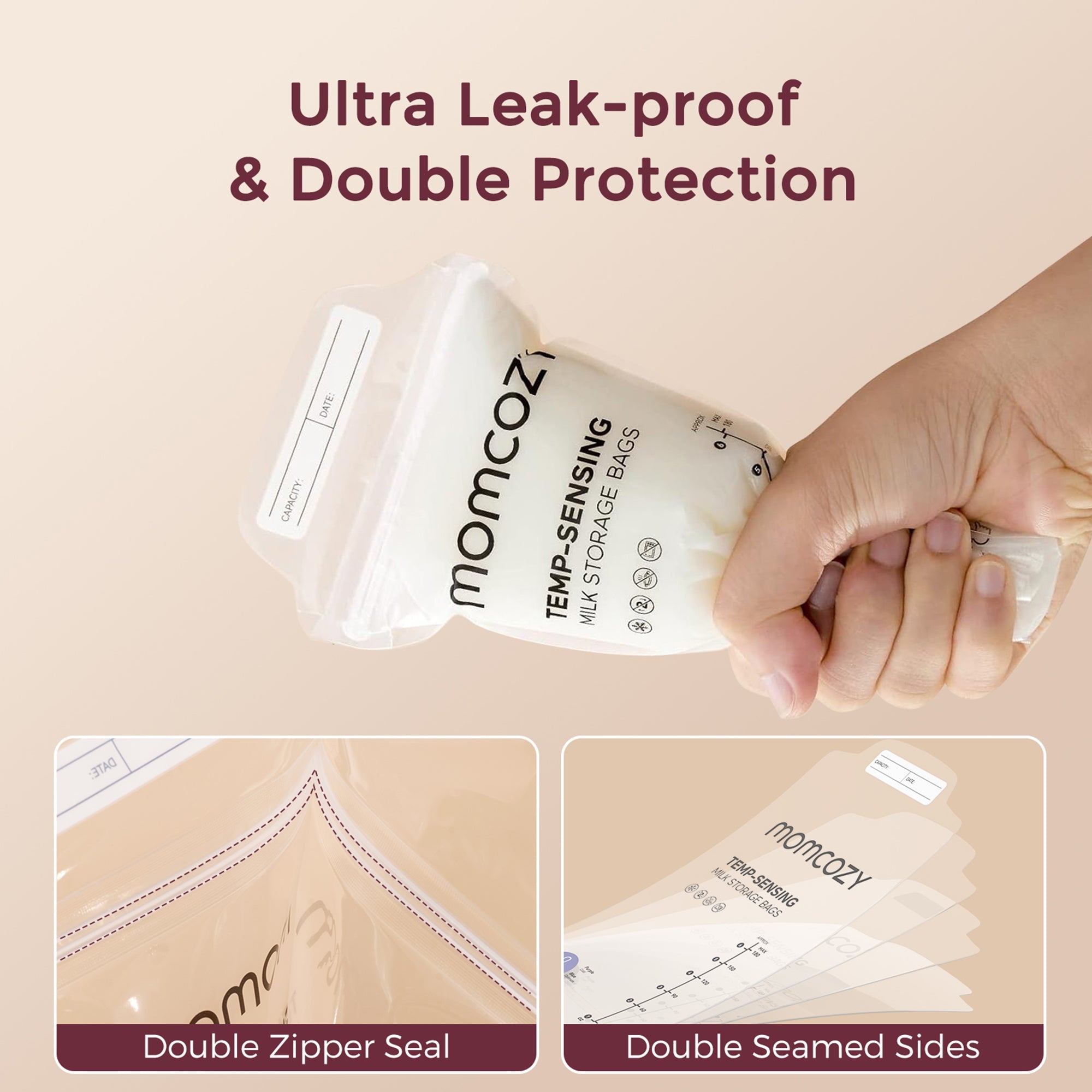 On-the-Go Pumping Bundle: Mobile Style™ Breast Pump | M6 + 120 Breastmilk Storage Bags
