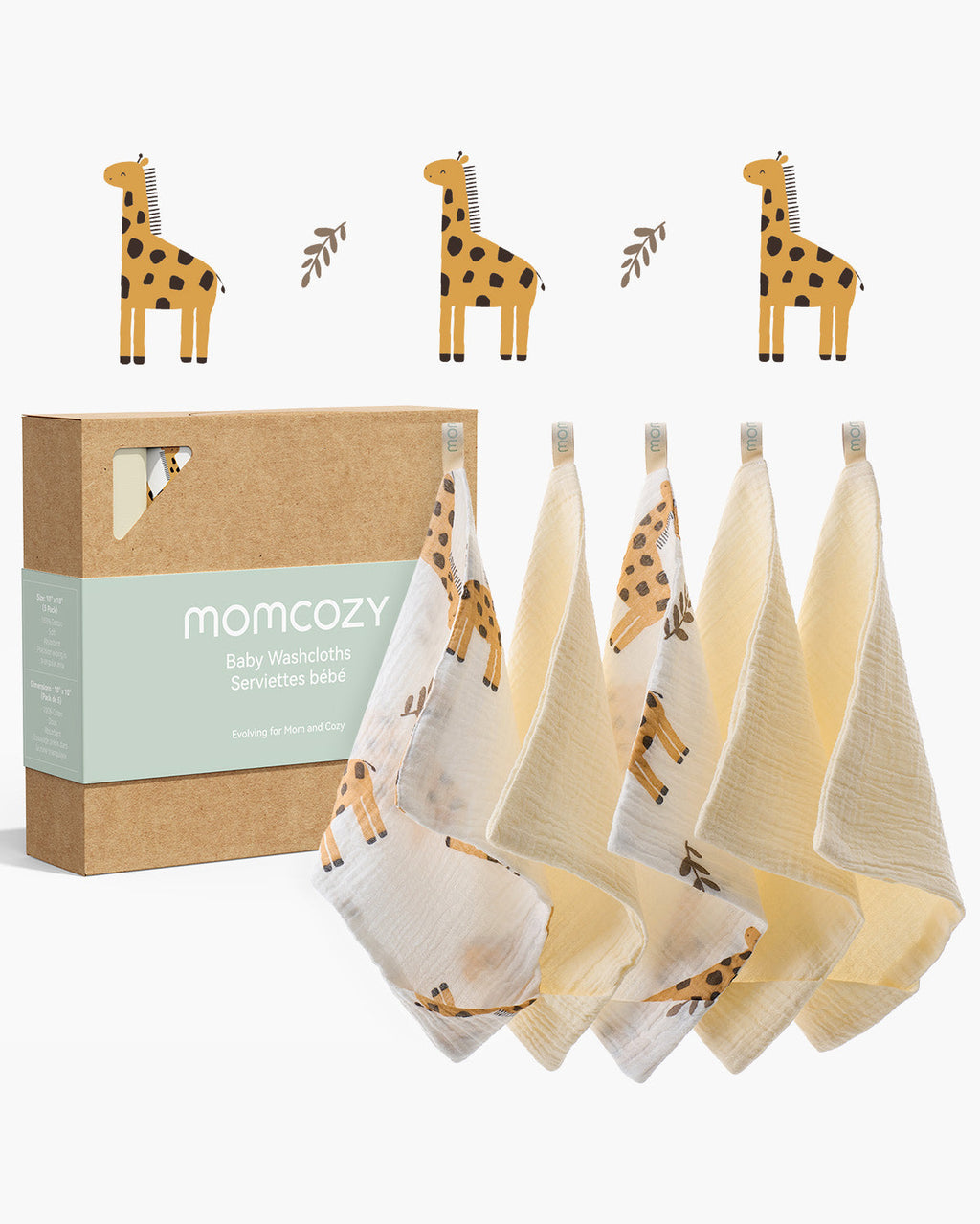Washcloths – Soft 4 Layer Cotton Gentle Newborns