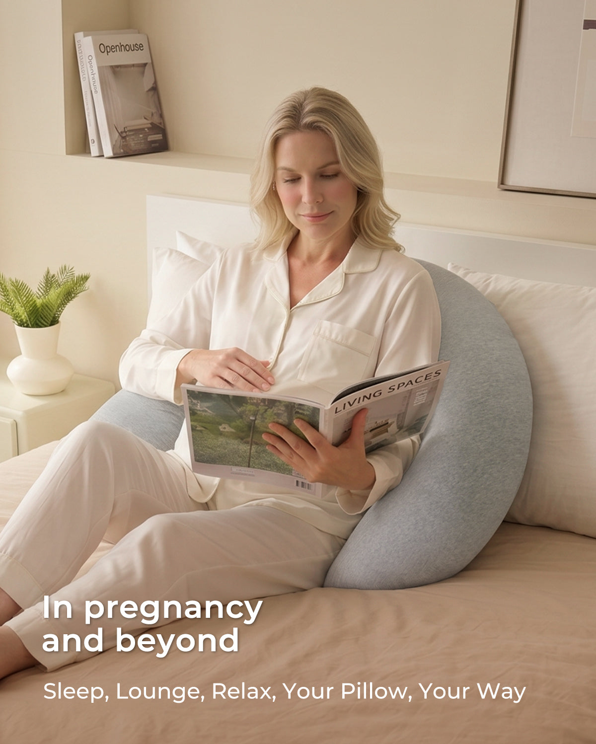 J Shaped Maternity Body Pillow
