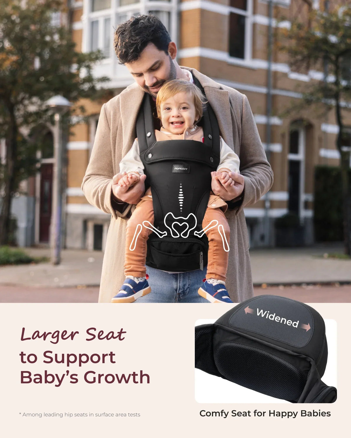 Move2Fit 2-in-1 Ergonomic Hip Seat Baby Carrier