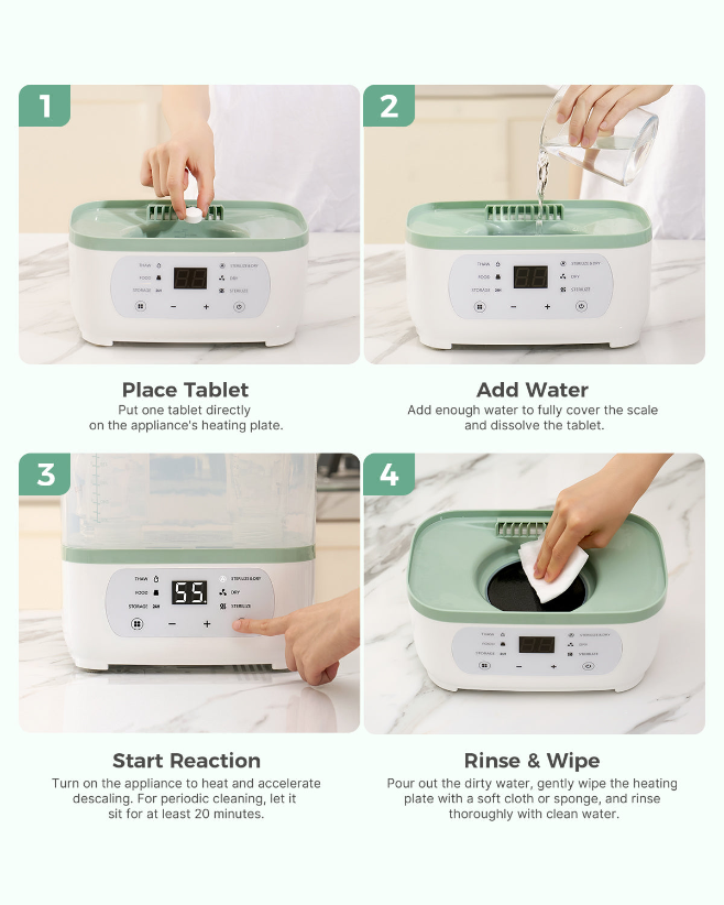 Cleaning Bundle: KleanPal Pro Baby Bottle Washer & 30 Descaling Tablets | UK