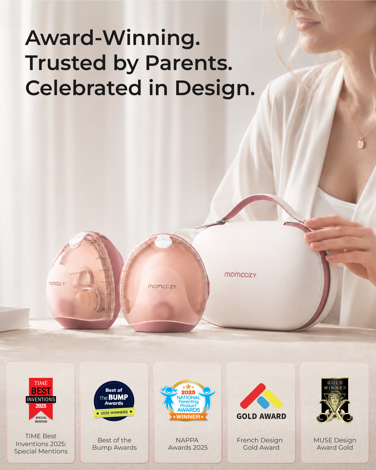 Momcozy Breast Pump Air 1 + 120 Breastmilk Storage Bags