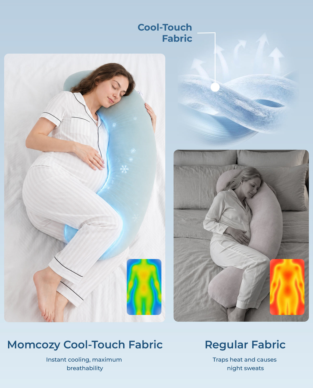 J Shaped Maternity Body Pillow