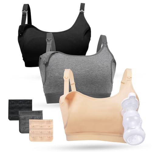 Original YN08 basic pumping bra options: black, grey, beige with matching extenders. Features hands-free pumping.
