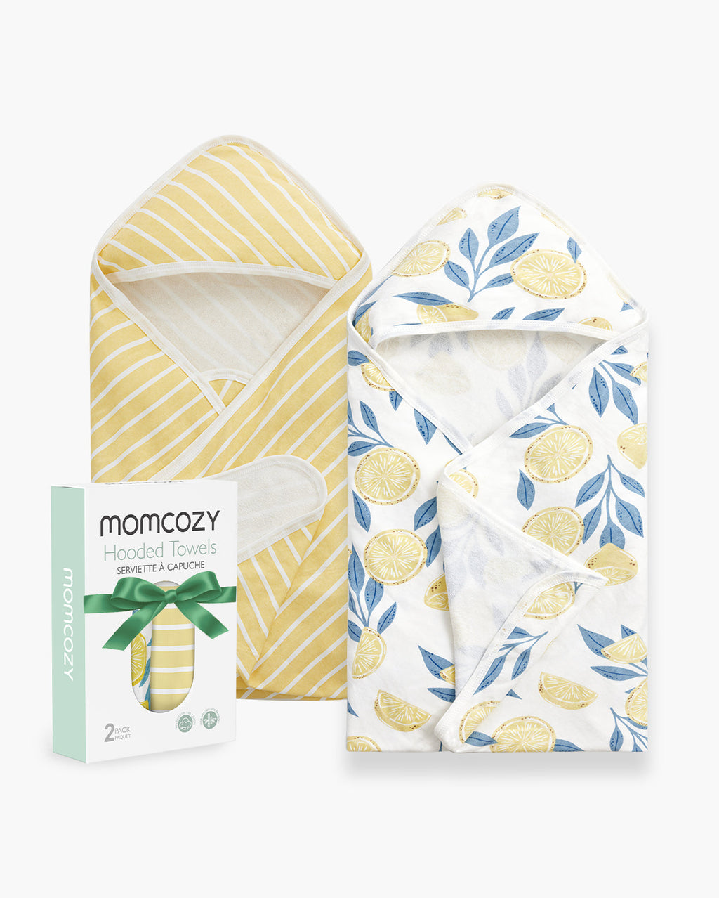Hooded Towel Lemon Leaves 2 Pack