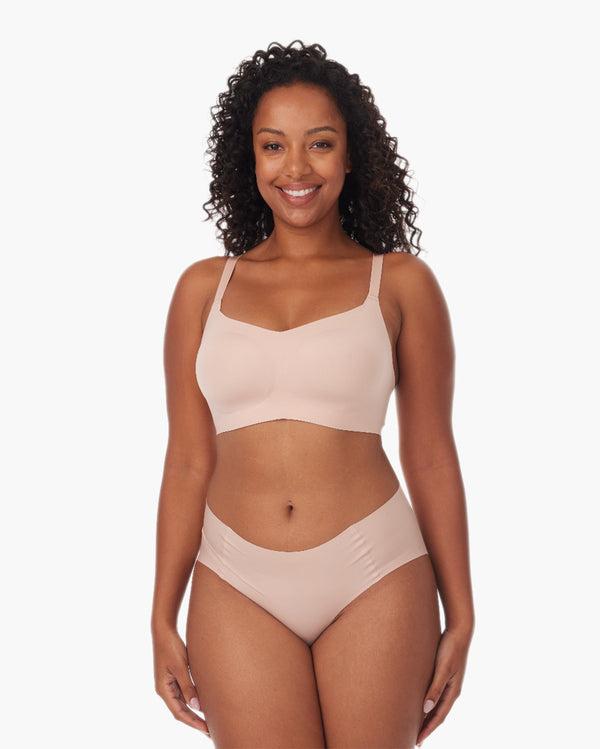 Invisible Square Neckline Comfort Wireless Everyday Bras