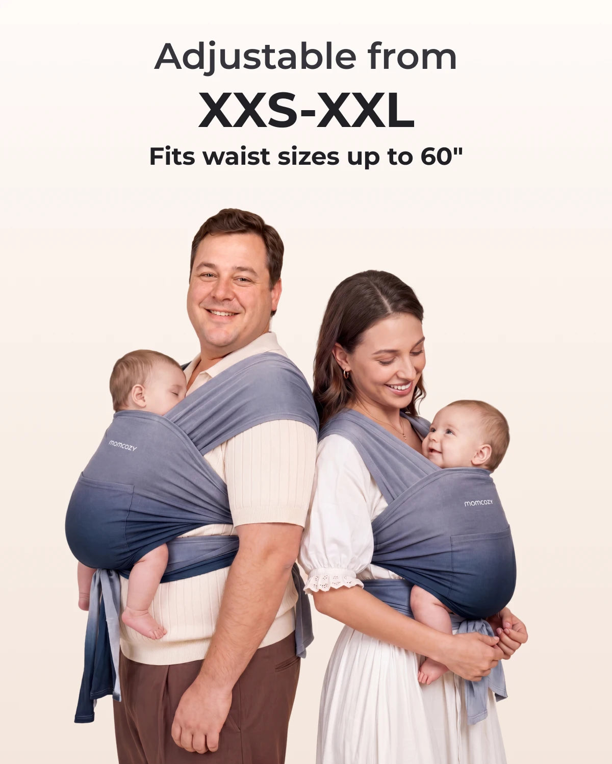 Easy to Wear Hands Free - Baby Wrap Carrier