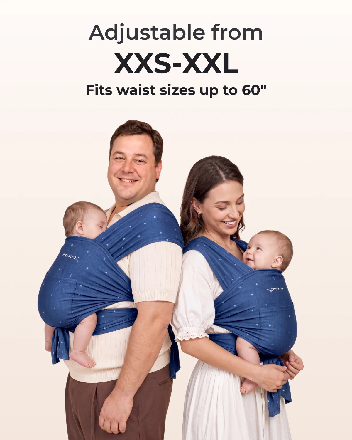Easy to Wear Hands Free - Baby Wrap Carrier