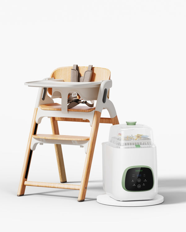 Feeding Bundle: KleanPal Pro Baby Bottle Washer & DinerPal High Chair