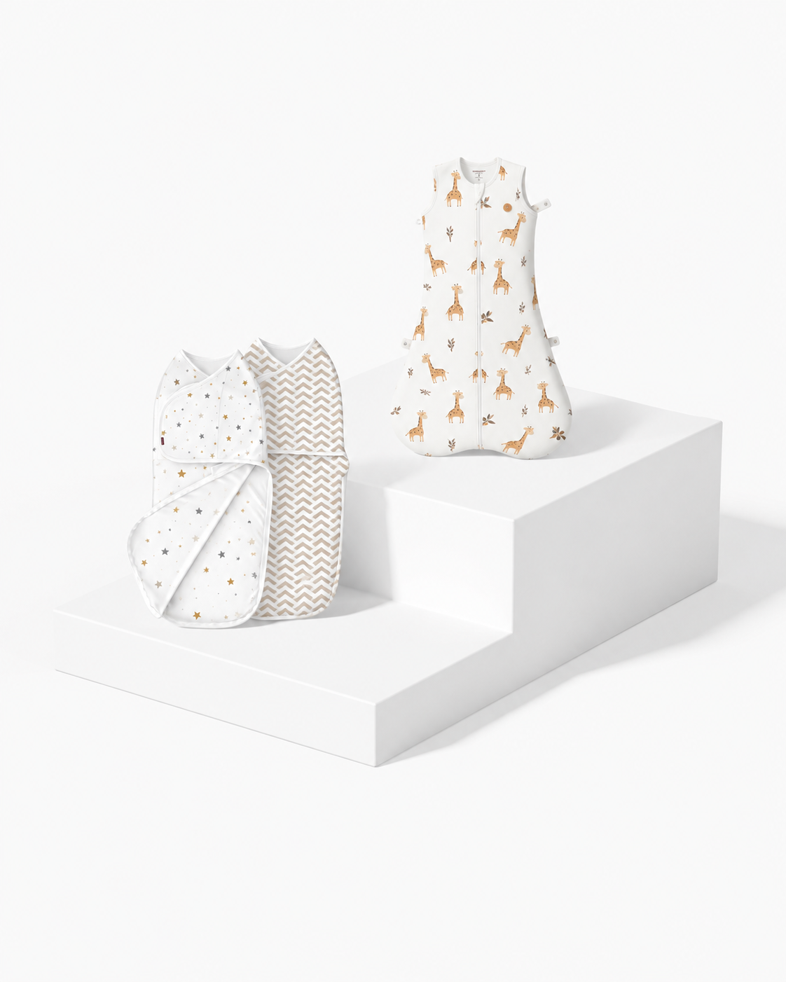 Baby Sleep Sack 1.5 TOG & Easy Swaddle Wrap For 0-3M Bundle
