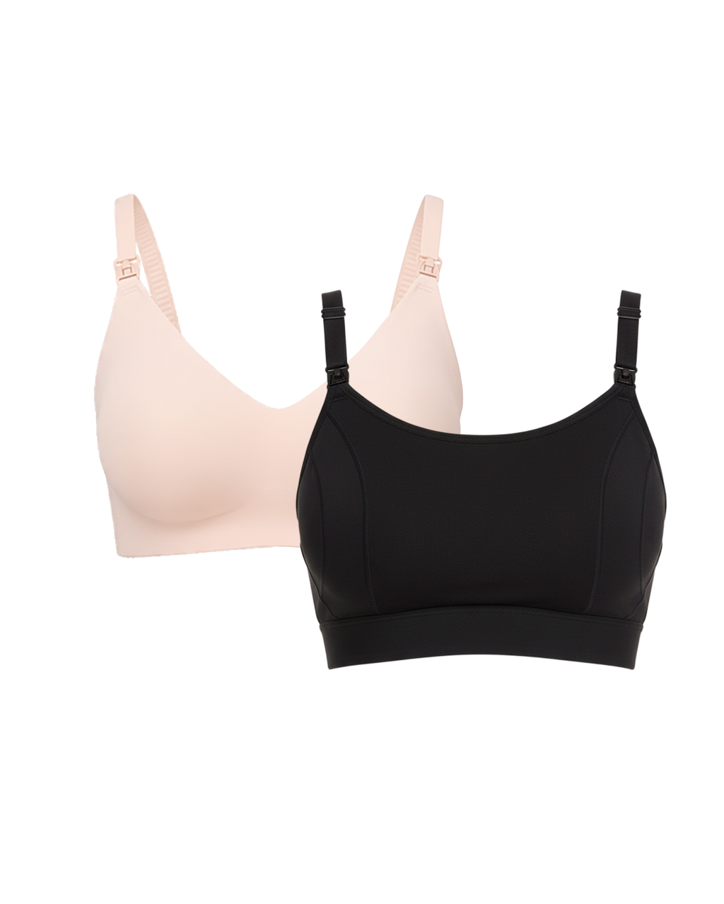 Ultra Soft Seamless Nursing Bra YN21 & Original Our Basic Pumping Bra YN08 Bundle