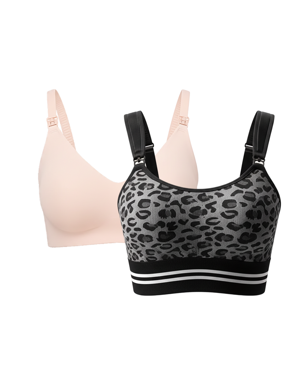 Ultra Soft Seamless Nursing Bra YN21 & DEX 4 1 Hands Free Seamless Stretch Fabric Pumping Bra Bundle