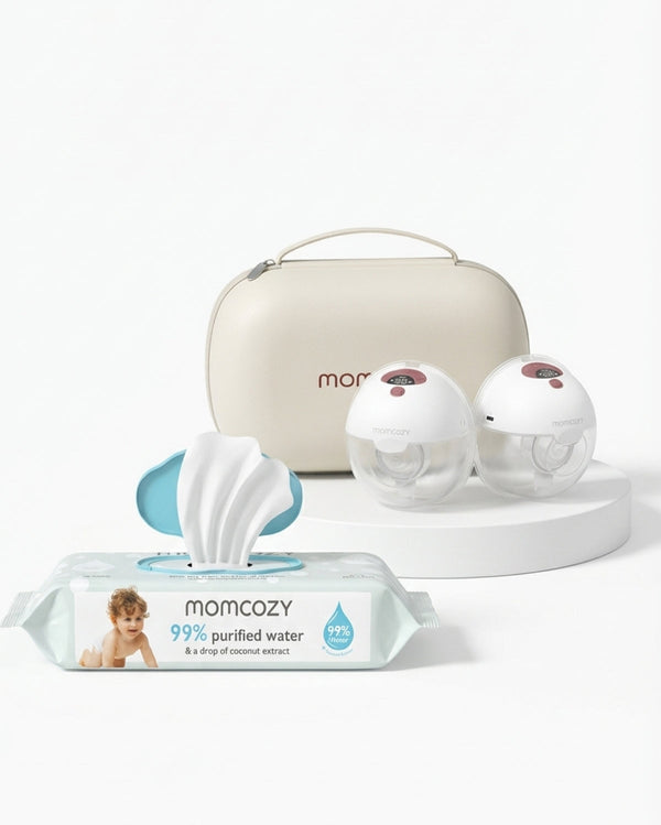 M5 Smart Wearable Breast Pump & 99% Water Wipes Set