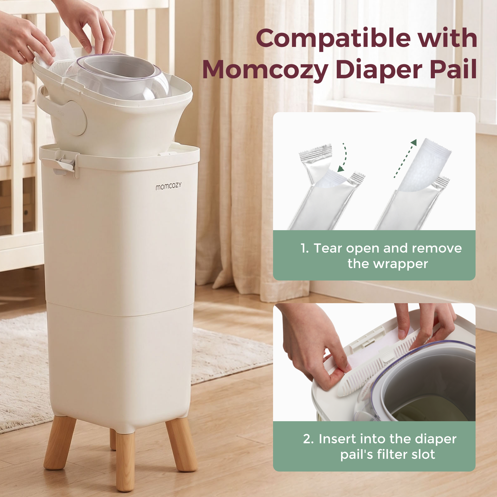 Momcozy Triple-Seal Nappy Bin