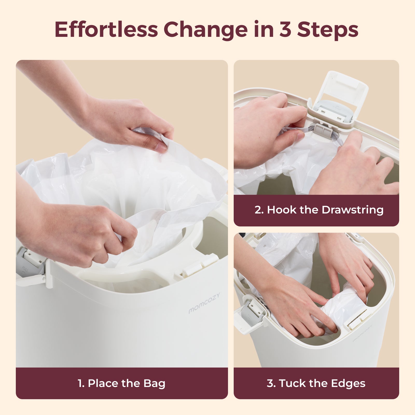 Momcozy Triple-Seal Nappy Bin