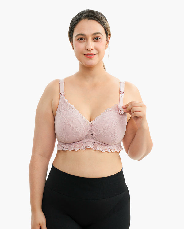 Soft Lace V Neck Nursing Bra