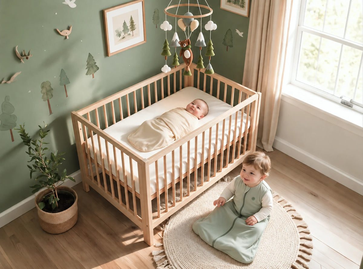 Baby Sleep Sack 1.5 TOG & Easy Swaddle Wrap For 0-3M Bundle