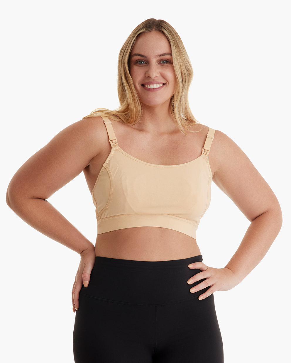 The Original: Our Basic Nursing & Pumping Bra Beige Front