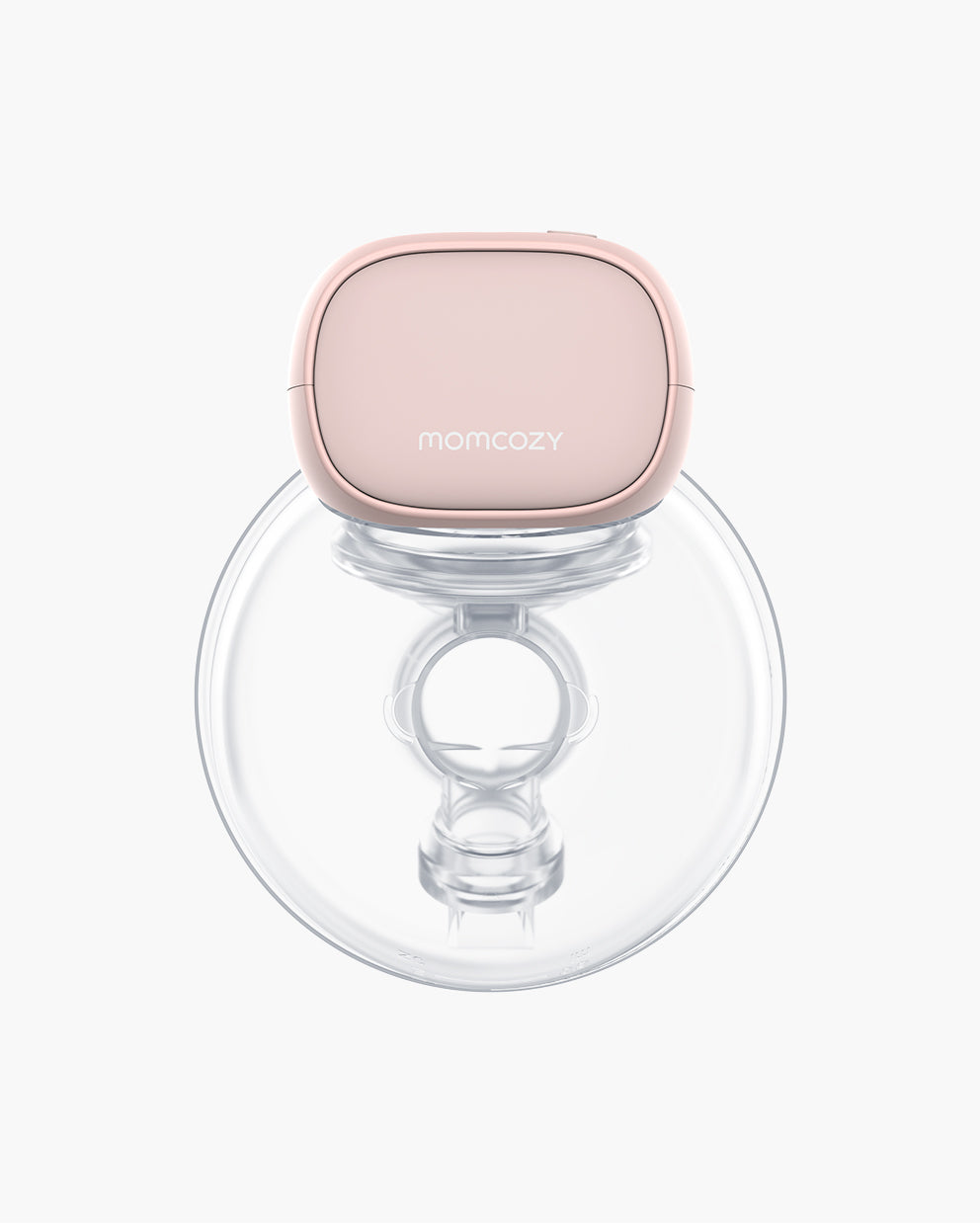 Top view of S9 Pro Wearable Breast Pump showcasing modern design and transparent milk collector.